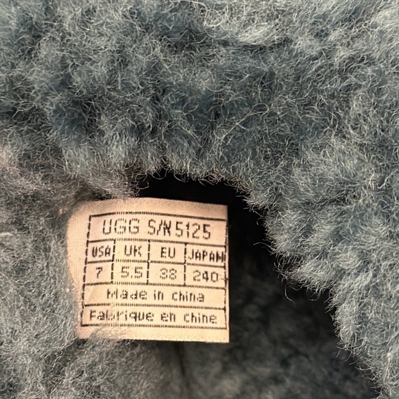 UGG Coquette Slipper Shoes Shearling Lined Sheepskin Mule Clog Teal Women’s 7 - Picture 7 of 7